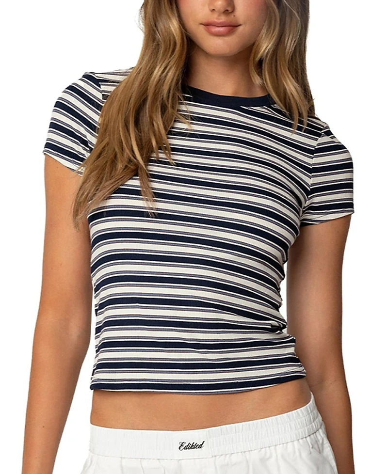 Edikted Arlyn Striped T Shirt