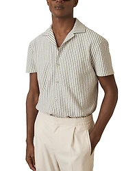 Reiss Striped Camp Shirt