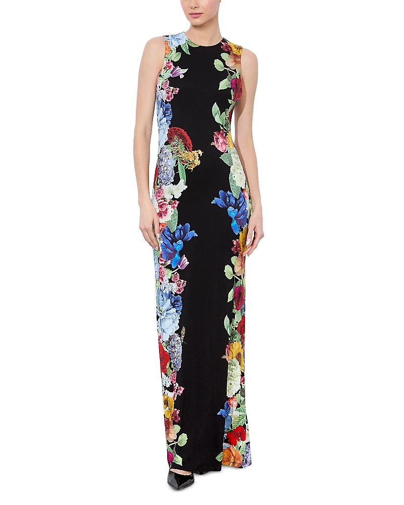 Alice and Olivia Delora Open Back Maxi Dress