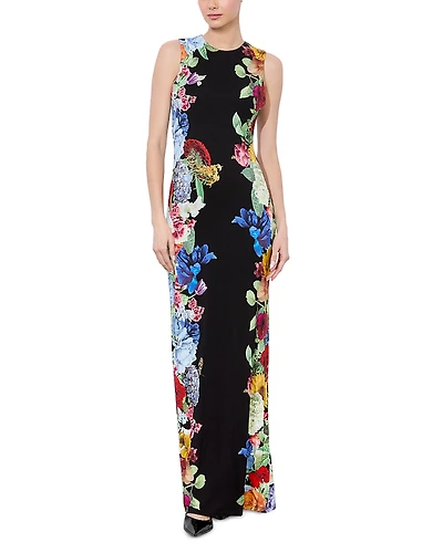Alice and Olivia Delora Open Back Maxi Dress