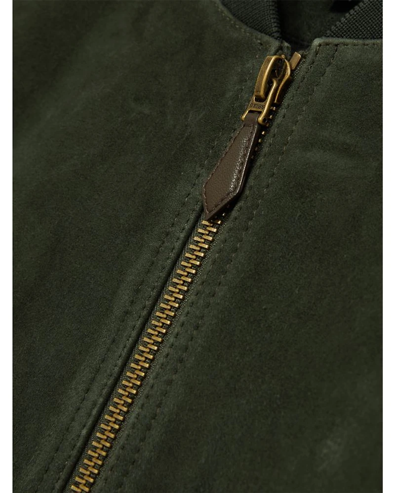 Suede Bomber Jacket