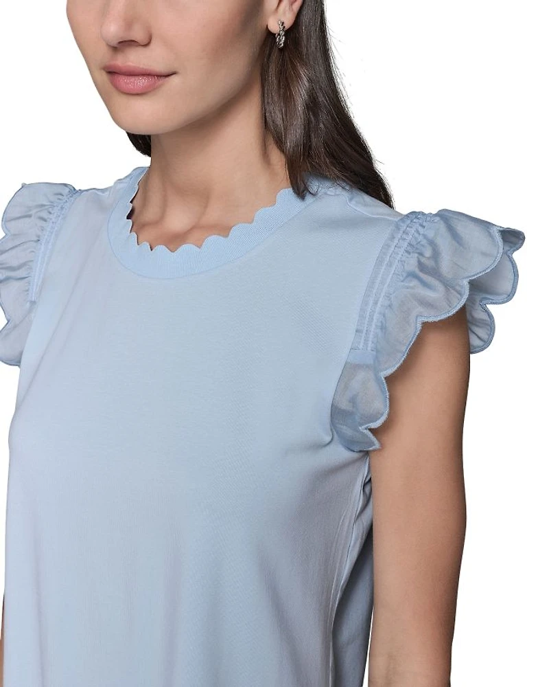 Sleeveless Ruffled Top