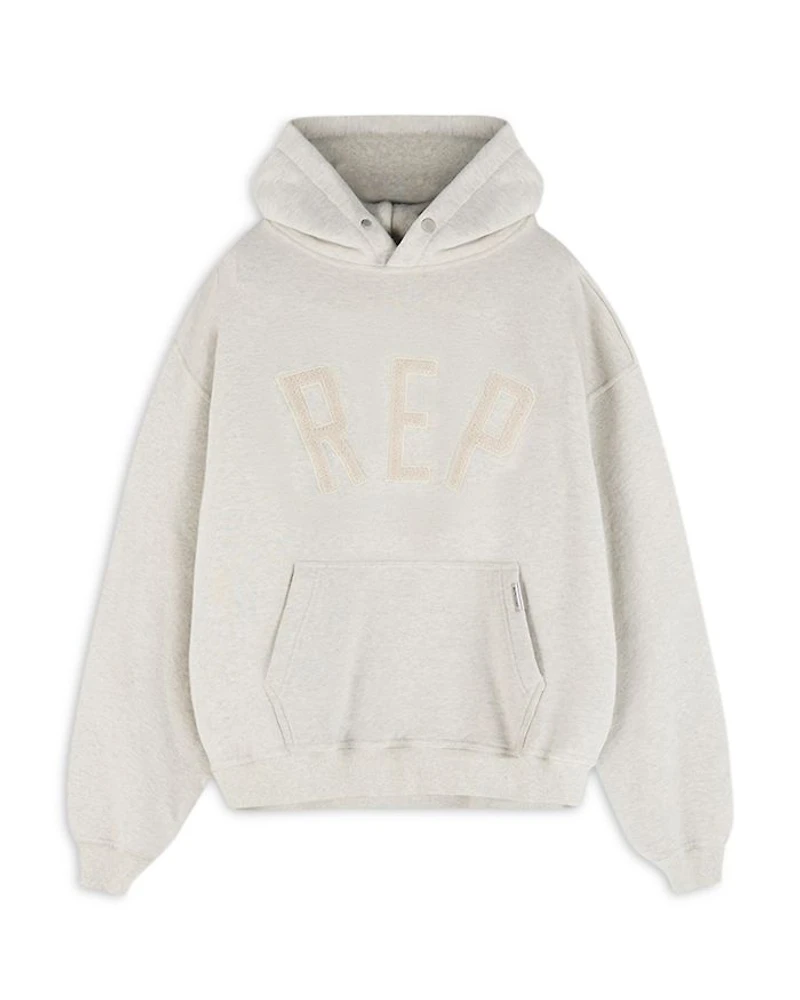 Oversized Fit REP Applique Logo Hoodie
