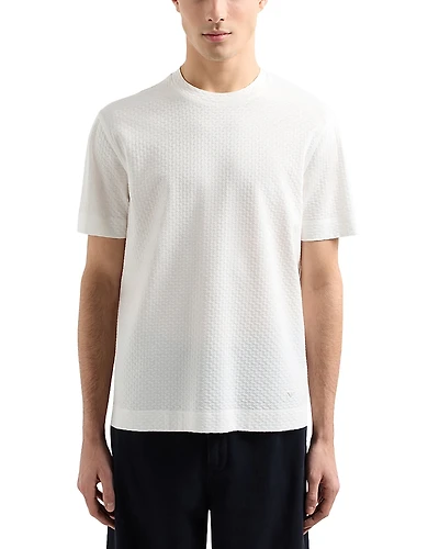 Emporio Armani Short Sleeve Jacquard Textured Tee