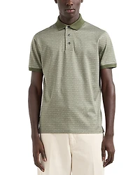 Emporio Armani Cotton Allover Jacquard Polo
