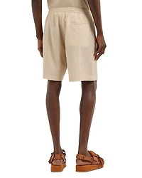 Woven Cotton Drawstring Shorts