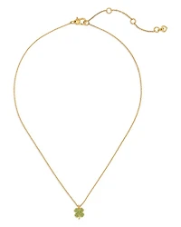 Pavé Clover Pendant Necklace, 16"-19"