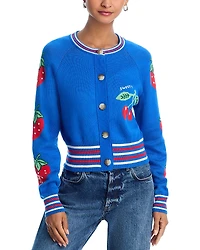 Mother The Crop Rib Crewneck Cardigan Sweater