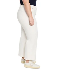 Weekend High Rise Ankle Wide Leg Jeans Paper White