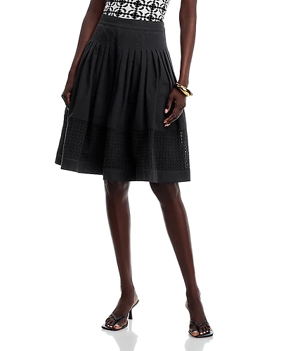 Area Stars Pleated Embroidered Skirt