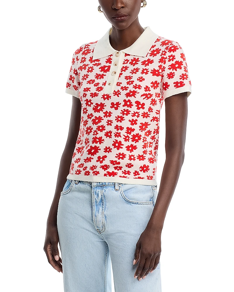 Area Stars Floral Print Polo Shirt