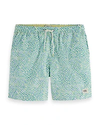 Scotch & Soda Printed Mid Length 6.3 Swim Shorts