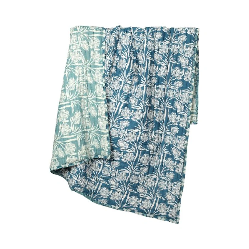 Deep Sea Coral Handcrafted Cotton Quilt