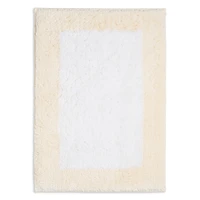 Aqua Bordered Bath Rug