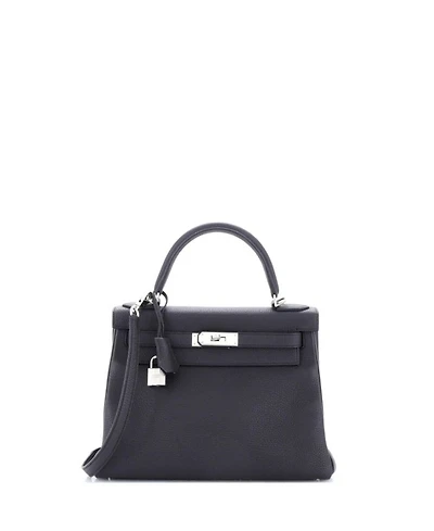 Kelly 28 Handbag Togo with Palladium Hardware
