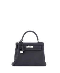 Kelly 28 Handbag Togo with Palladium Hardware