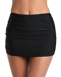 L'Agence Coco Ruched Mini Skirt Swim Cover-Up