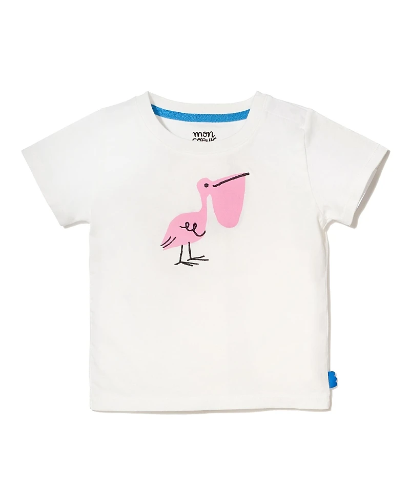 Mon Coeur Unisex Recycled Cotton Pelican T-Shirt - Baby