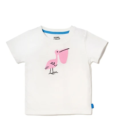 Mon Coeur Unisex Recycled Cotton Pelican T-Shirt - Baby