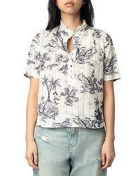 Zadig & Voltaire Topher Coton Tropical Island Top