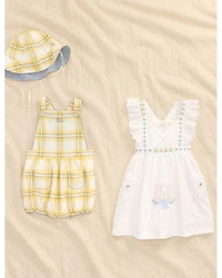Girls' Embroidered Cotton Dress & Bloomer - Baby