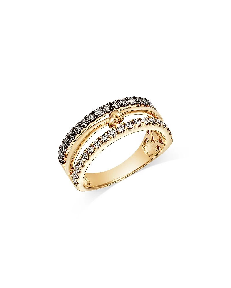 Bloomingdale's Fine Collection Champagne & Brown Diamond Faux Stack Band