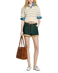 Two Tone Cuffed Shorts
