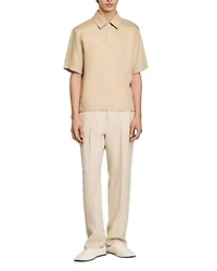 Zip-Neck Polo Shirt