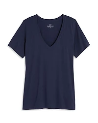 Vineyard Vines Striped V Neck Cotton Tee