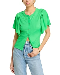 Ramy Brook Colette Flutter Sleeve Top