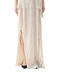 Jason Wu Collection Bicolor Pleated Asymmetrical Maxi Skirt