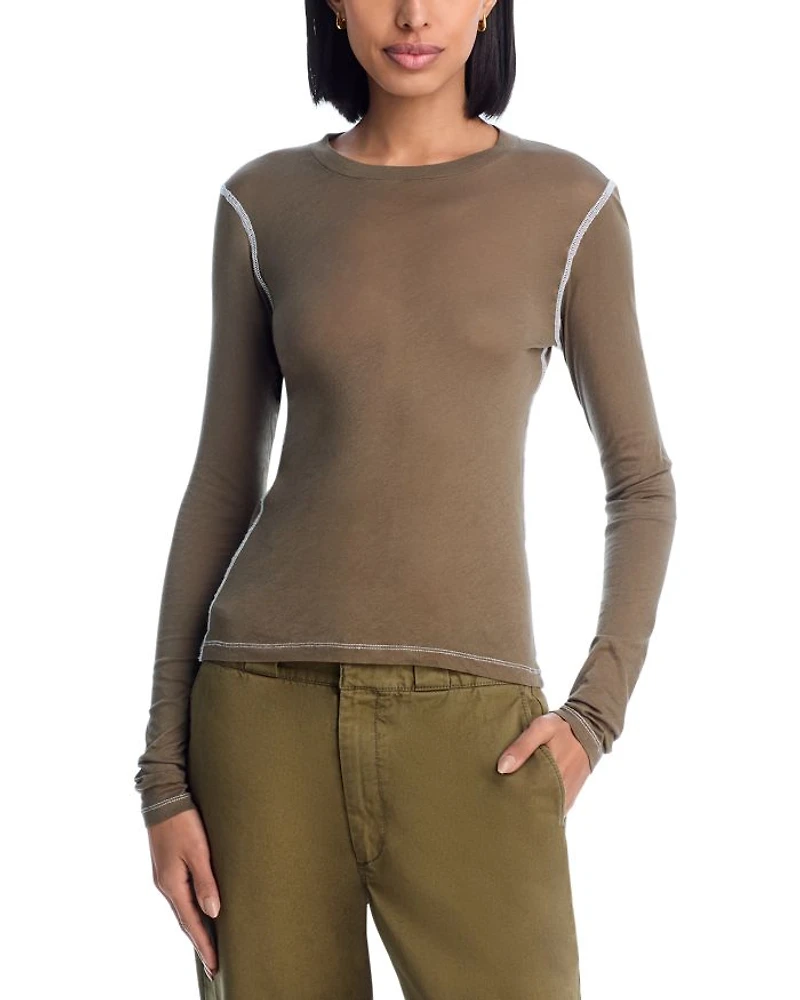Semi Sheer Cotton Tee