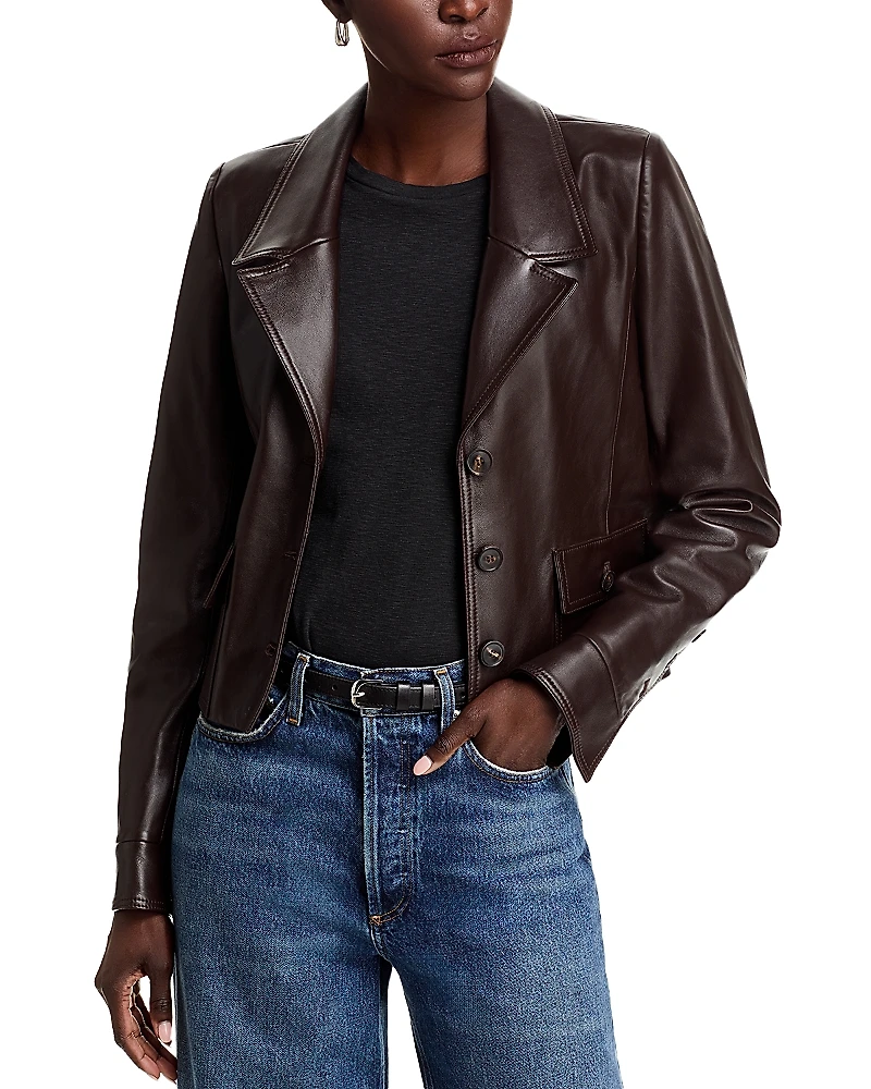 Frame The Leathered Cuffed Jacket