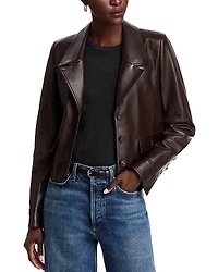 Frame The Leathered Cuffed Jacket