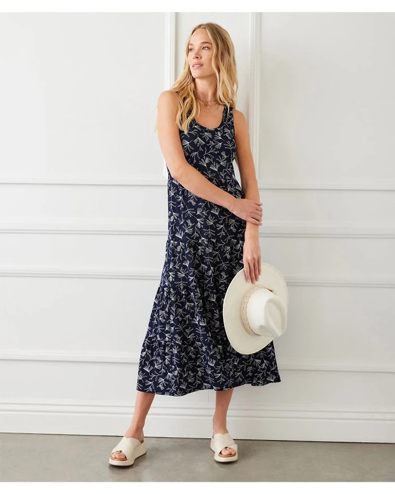 Floral Tiered Midi Dress