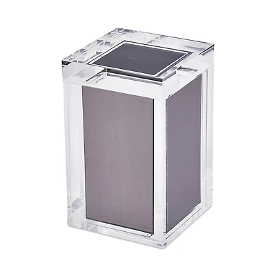 Tizo Lucite Canister Box, Silver