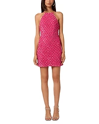 Liv Foster Violet Beaded Mini Dress