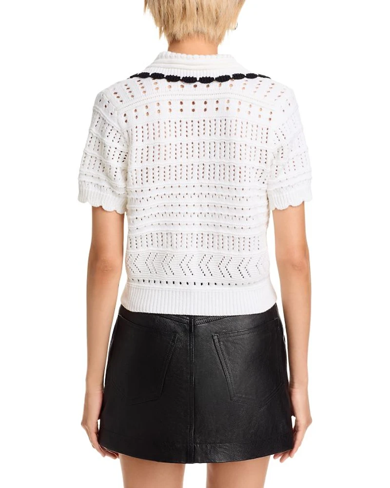 Short Sleeve Knit Polo Top - Exclusive