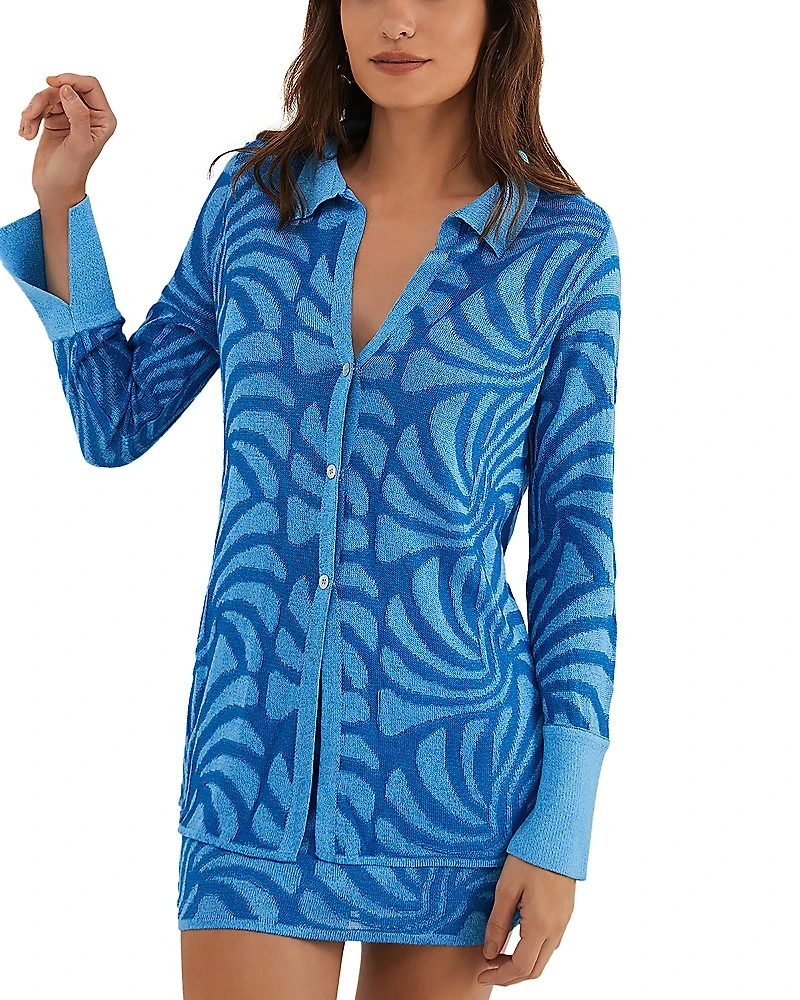 ViX Lara Knit Cover Up Shirt