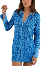 ViX Lara Knit Cover Up Shirt