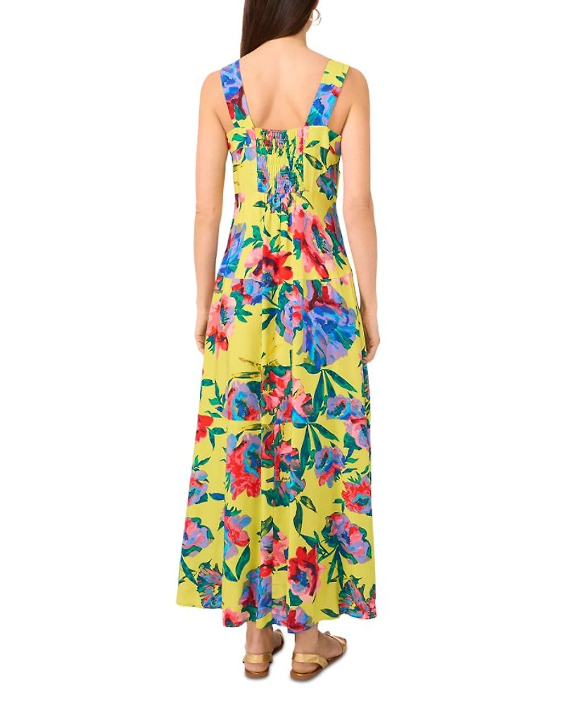 Square Neck Tiered Maxi Dress