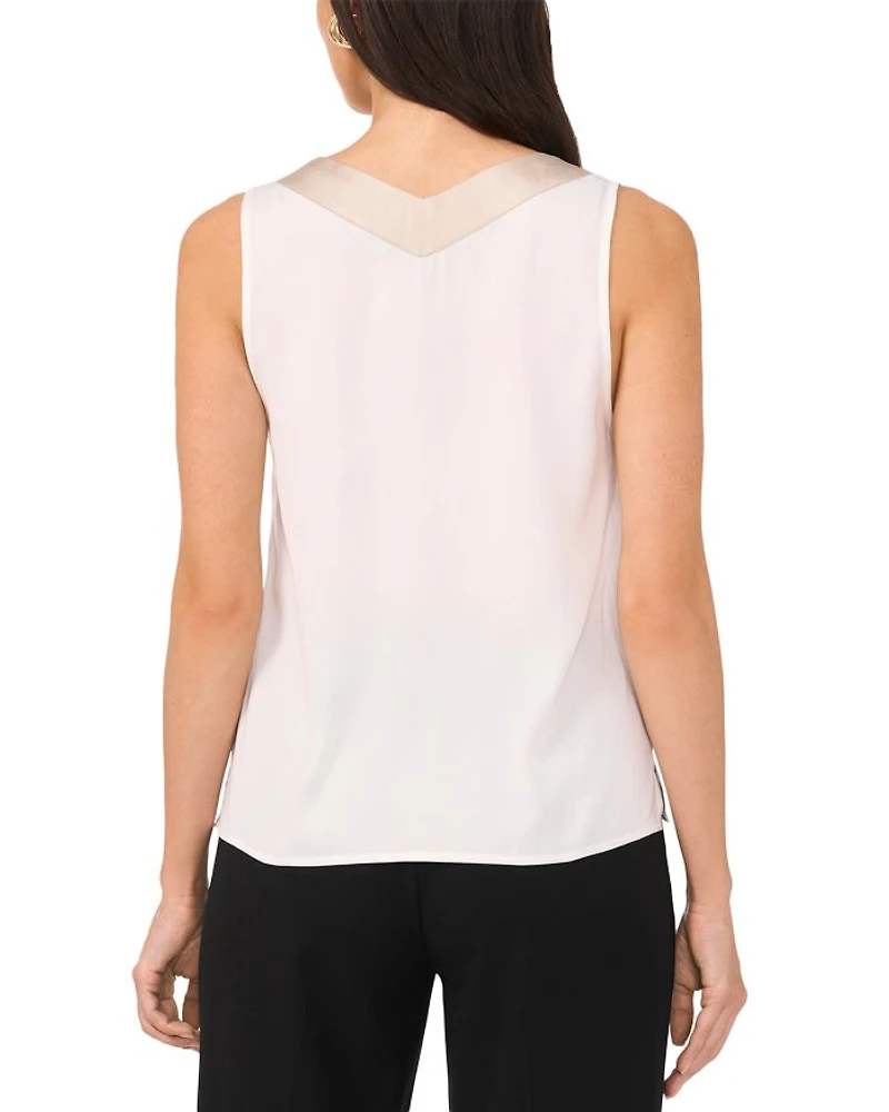 V Neck Sleeveless Blouse