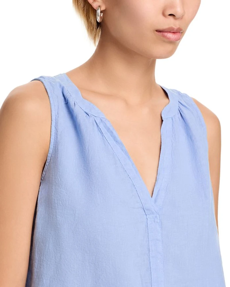 Linen V Neck Tank Top