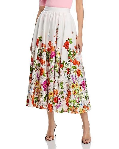 Elie Tahari Juliana Sky Jardin Skirt