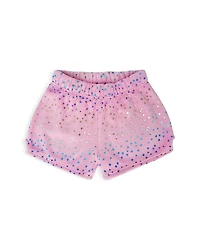 Iscream Girls' Pink Foil Stars Plush Shorts - Big Kid