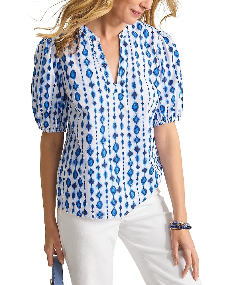 Tommy Bahama Crystalline Cove Puff Sleeve Top