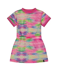 Deux par Deux Girls' Short Sleeve Mesh Beach Dress - Big Kid