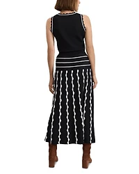 Liz Pleated Scalloped Skirt