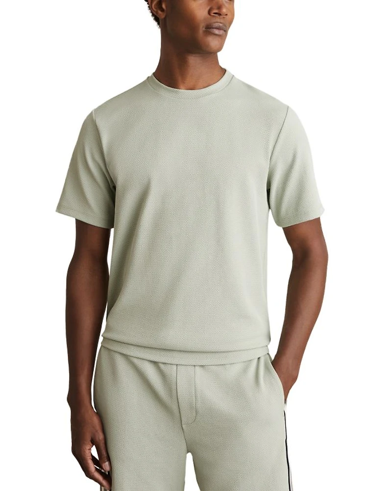 Short Sleeve Waffle Knit Tee