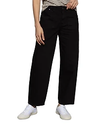 District High Rise Column Ankle Jeans Black